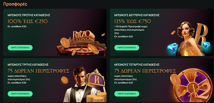 Ritzo Casino Bonuses