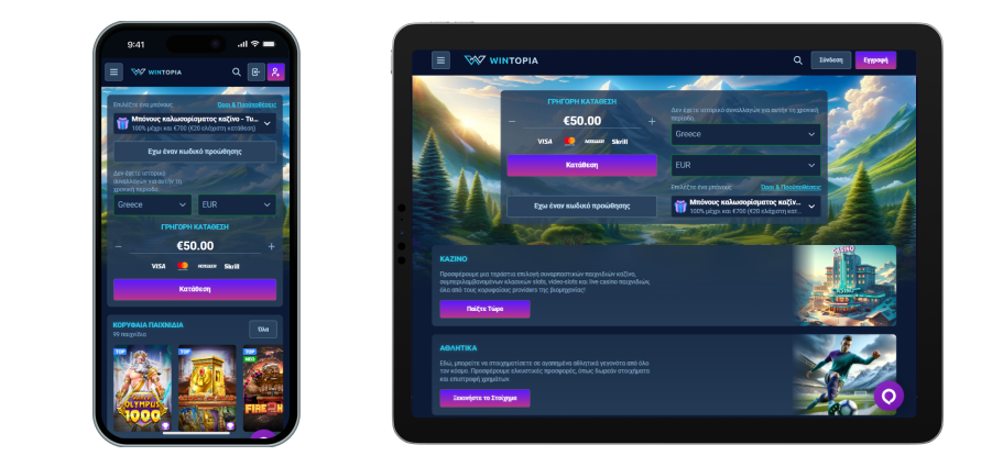 Wintopia Casino mobile